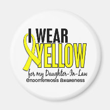 I Wear Yellow For Daughter-In-Law 10 Endometriosis Refrigerator Magnets