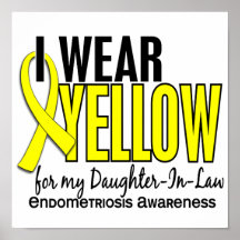 I Wear Yellow For Daughter-In-Law 10 Endometriosis Print