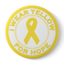 I Wear Yellow For Hope buttons by SupportTees I Wear Yellow For Hope buttons