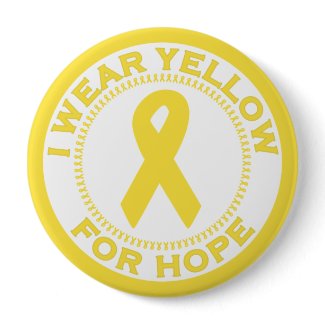I Wear Yellow For Hope button