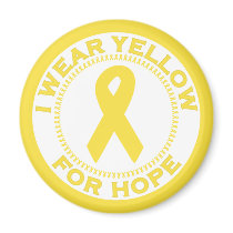 I Wear Yellow For Hope magnets