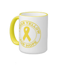 I Wear Yellow For Hope mugs by SupportTees I Wear Yellow For Hope mugs