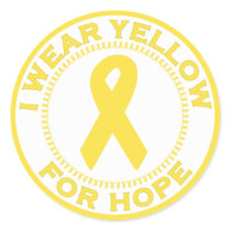 I Wear Yellow For Hope stickers by SupportTees I Wear Yellow For Hope stickers