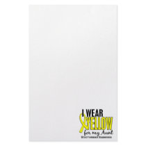 I Wear Yellow For My Aunt 10 Endometriosis Custom Stationery