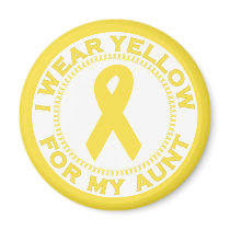 I Wear Yellow For My Aunt magnets