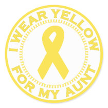I Wear Yellow For My Aunt stickers by SupportTees I Wear Yellow For My Aunt stickers