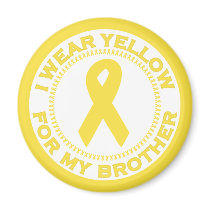 I Wear Yellow For My Brother magnets