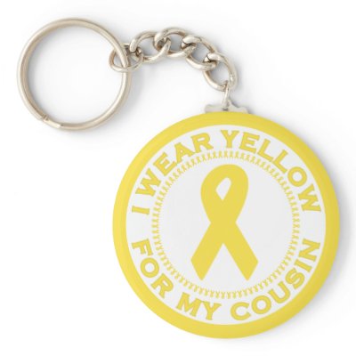 I Wear Yellow For My Cousin Key Chains