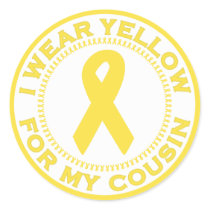 I Wear Yellow For My Cousin stickers by SupportTees I Wear Yellow For My Cousin stickers