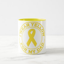 I Wear Yellow For My Dad Mugs