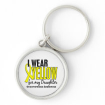 I Wear Yellow For My Daughter 10 Endometriosis Keychain