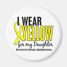 I Wear Yellow For My Daughter 10 Endometriosis Fridge Magnet