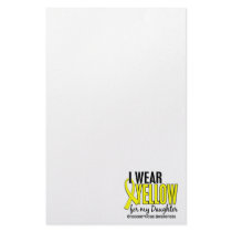 I Wear Yellow For My Daughter 10 Endometriosis Custom Stationery