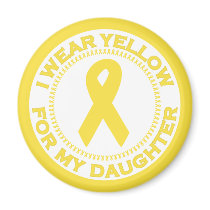 I Wear Yellow For My Daughter magnets