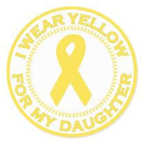 I Wear Yellow For My Daughter stickers by SupportTees I Wear Yellow For My Daughter stickers