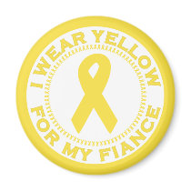 I Wear Yellow For My Fiance magnets