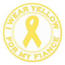 I Wear Yellow For My Fiance stickers by SupportTees I Wear Yellow For My Fiance stickers