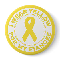 I Wear Yellow For My Fiancee buttons by SupportTees I Wear Yellow For My Fiancee buttons