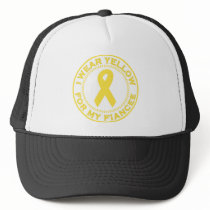 I Wear Yellow For My Fiancee hats