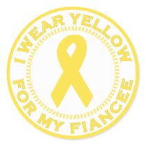 I Wear Yellow For My Fiancee stickers by SupportTees I Wear Yellow For My Fiancee stickers