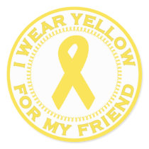 I Wear Yellow For My Friend stickers by SupportTees I Wear Yellow For My Friend stickers