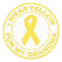 I Wear Yellow For My Grandma stickers by SupportTees I Wear Yellow For My Grandma stickers