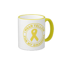 I Wear Yellow For My Grandpa Mugs