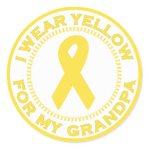 I Wear Yellow For My Grandpa stickers by SupportTees I Wear Yellow For My Grandpa stickers