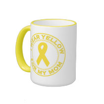 I Wear Yellow For My Mom mugs by SupportTees I Wear Yellow For My Mom mugs