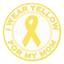I Wear Yellow For My Mom stickers by SupportTees I Wear Yellow For My Mom stickers