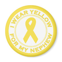 I Wear Yellow For My Nephew magnets