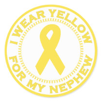 I Wear Yellow For My Nephew stickers by SupportTees I Wear Yellow For My Nephew stickers