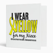 I Wear Yellow For My Niece 10 Endometriosis Vinyl Binders