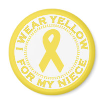 I Wear Yellow For My Niece magnets