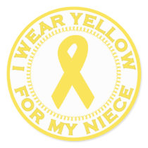 I Wear Yellow For My Niece stickers by SupportTees I Wear Yellow For My Niece stickers
