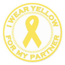 I Wear Yellow For My Partner stickers by SupportTees I Wear Yellow For My Partner stickers