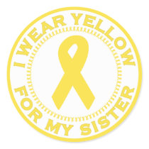 I Wear Yellow For My Sister stickers by SupportTees I Wear Yellow For My Sister stickers