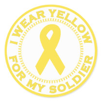I Wear Yellow For My Soldier stickers by SupportTees I Wear Yellow For My Soldier stickers
