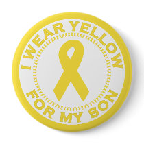 I Wear Yellow For My Son buttons by SupportTees I Wear Yellow For My Son buttons