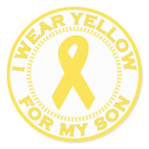 I Wear Yellow For My Son stickers by SupportTees I Wear Yellow For My Son stickers