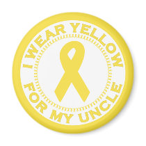 I Wear Yellow For My Uncle magnets