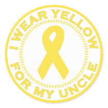 I Wear Yellow For My Uncle stickers by SupportTees I Wear Yellow For My Uncle stickers