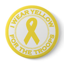 I Wear Yellow For The Troops buttons by SupportTees I Wear Yellow For The Troops buttons