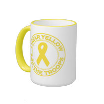 I Wear Yellow For The Troops mugs by SupportTees I Wear Yellow For The Troops mugs