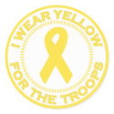 I Wear Yellow For The Troops stickers