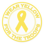 I Wear Yellow For The Troops Sticker