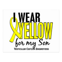 I Wear Yellow Son 10 Testicular Cancer Post Cards