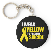 I wear yellow to prevent suicide - keychain