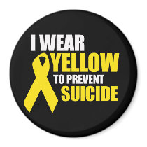 I wear yellow to prevent suicide - magnet