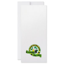 I went to the pub St. patrick's day  yellow green Custom Rack Card